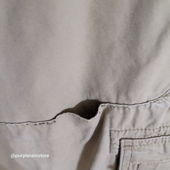 Vtg Tommy Hilfiger Baggy Convertible Cargo Pants 40x30 Measures 40x29 Y2K Beige - Picture 4 of 16